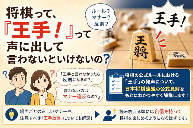 将棋って王手って声に出して言わないといけないの?